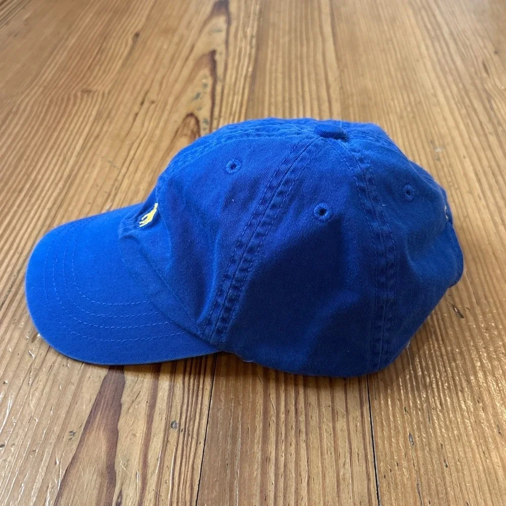 Polo Ralph Lauren Baseball Cap Kids Blue Yellow Pony Hat SIZE 4-7